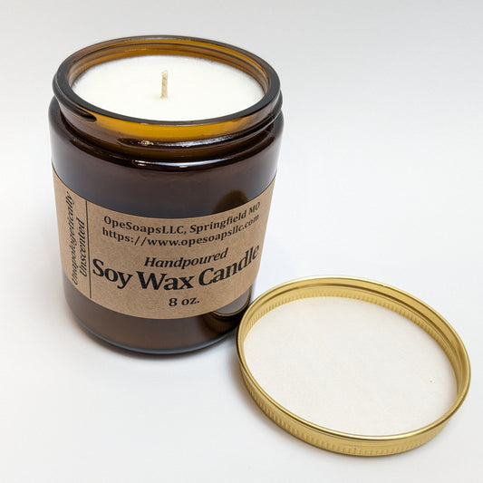 Unscented Soy Wax Candle