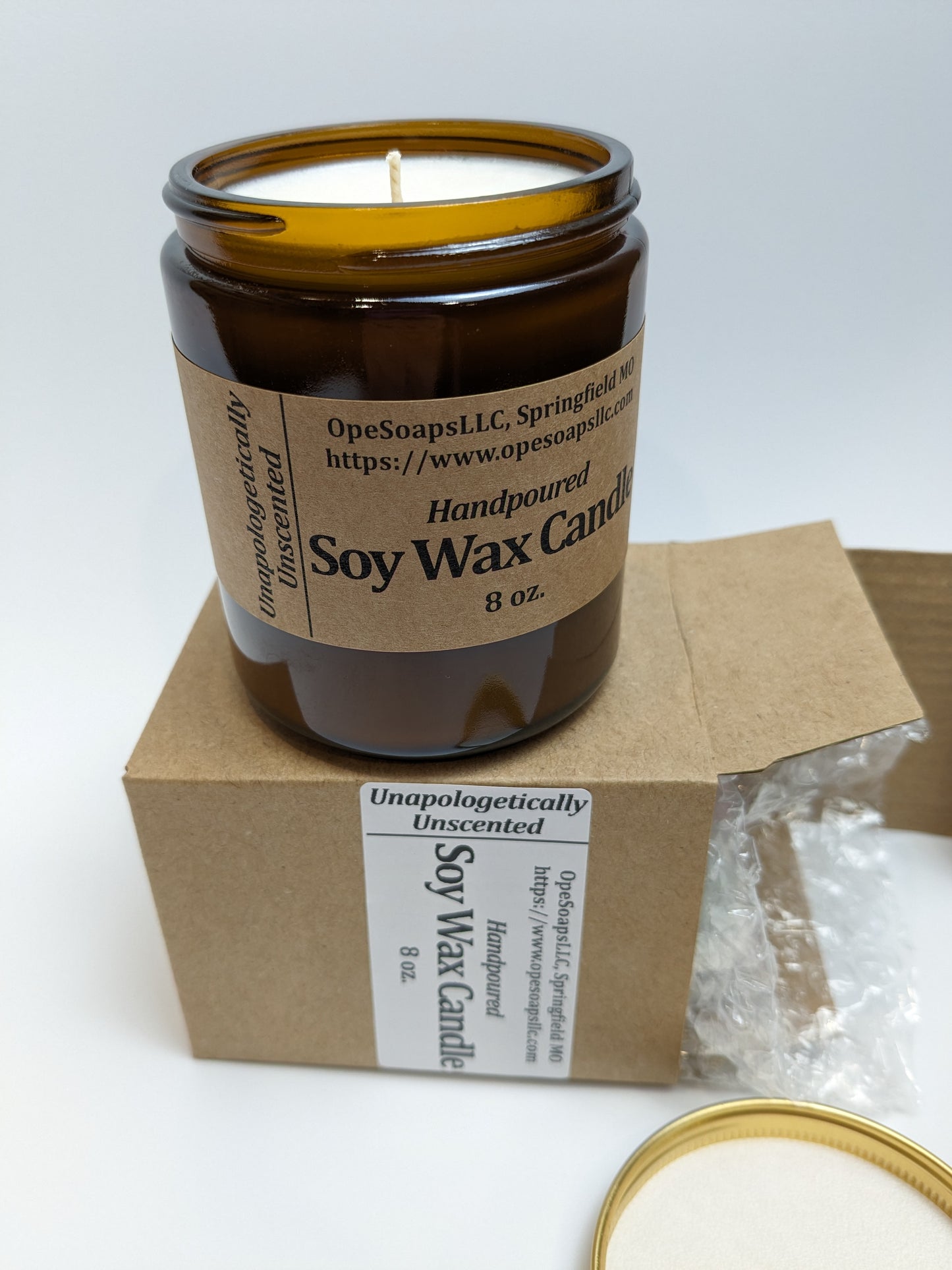 Unscented Soy Wax Candle